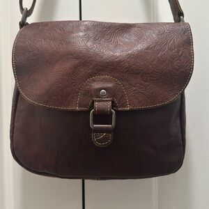 Jack Georges Buffalo Leather Crossbody Bag